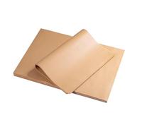 Logei Papel de horno, 100 hojas, cuadrado, resistente a la grasa, papel de pergamino sin blanquear, resistente al agua, antiadherente, papel de pergamino marrón, papel de pan de mantequilla para