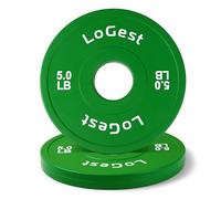 Logest Par de discos olímpicos, juego de 2 pesas para barras olímpicas, perfectas para entrenamiento de fuerza, aumento de equilibrio de ejercicio, disponible en discos de peso de 2.5 libras, 5 libras