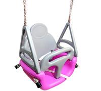 Loggyland Dauenschlafsack Asiento Columpio Bebé 3in1 De 3 hasta 12 Años I Niño I Creciendo con I Gris Fucsia I Kleinkindschaukelsitz