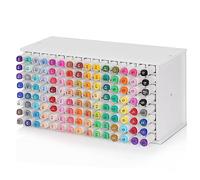 Loghot Organizador de almacenamiento de marcadores, soporte para marcadores de 120 ranuras, organizador de marcadores para escritorio con divisor extraíble, estante de marcadores de arte para