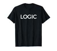 LOGIC Camiseta para amantes de los pasatiempos de una sola palabra con texto blanco Camiseta