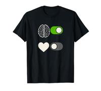Lógica Cerebral sobre emoción Apagado en diseño Minimalista de Estilo Nerd Camiseta gráfica económica