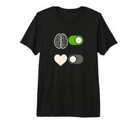 Lógica Cerebral sobre emoción Apagado en diseño Minimalista de Estilo Nerd Camiseta Premium