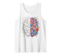 Lógica Cerebro vs Creatividad Arte y Ciencia Mente Concepto Camiseta sin Mangas