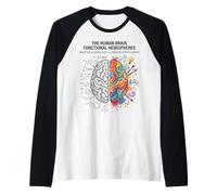Lógica Cerebro vs Creatividad Ciencia Arte Mente Concepto Camiseta Manga Raglan