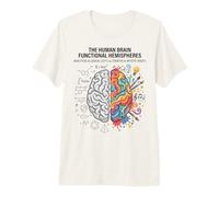 Lógica Cerebro vs Creatividad Ciencia Arte Mente Concepto Camiseta Premium