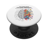 Lógica Cerebro vs Creatividad Ciencia Arte Mente Concepto PopSockets PopGrip Adhesivo
