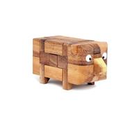 Logica Giochi - Cerdo 3D - Rompecabezas de madera encajable - Dificultad 3/6 Difícil - Colección Leonardo