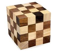 Logica Juegos Art. Anaconda - Rompecabezas 3D de Madera Fina - Dificultad Increíble 5/6 - Rompecabezas de Serpientes por Expertos - Colección Leonardo da Vinci