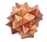 Logica Juegos Art. Asteroide XL - Rompecabezas 3D de Madera Fina - Dificultad 4/6 Extrema - Colección Leonardo da Vinci