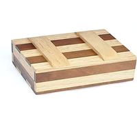 Logica Juegos Art. Cajafuerte Cebra - Rompecabezas de Madera - La Caja Secreta - Dificultad 3/6 Dificil - Colección Leonardo da Vinci
