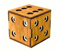 Logica Juegos Art. Cofre Dado Enigmático - Rompecabezas de Madera - Caja Secreta - Dificultad 5/6 Increíble - Colección Leonardo da Vinci