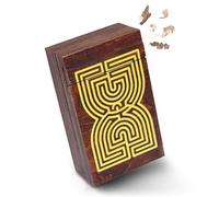 Logica Juegos Art. Cofre Laberinto - Rompecabezas de Madera - Caja Secreta - Dificultad 5/6 Increíble - Colección Leonardo da Vinci