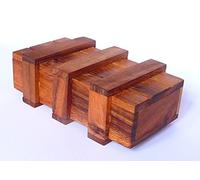 Logica Juegos Art. Doble Caja De Pandora - Caja Secreta - Rompecabezas De Madera- Dificultad 3/6 Difícil - Colección Leonardo da Vinci