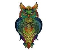Logica Juegos Art. El Búho - Mandala Puzzles - Puzzle de Madera - Puzzle de Forma Innovadora - 22,8 x 40 cm - 137 pz