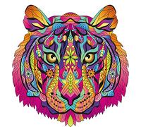 Logica Juegos Art. El Tigre - Mandala Puzzles - Puzzle de Madera - Puzzle de Forma Innovadora - 26,9 x 28 cm - 139 pz