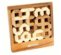 Logica Juegos Art. Números - Digigrams - Rompecabezas Geométrico de Madera Preciosa - Dificultad 4/6 Extrema - Serie Euclide