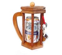 Logica Juegos Art. para Los Que No Beben Cerveza - Rompecabezas de Madera Preciosa - Rompecabezas Porta Botellas - Dificultad 4/6 Extrema - Colección Leonardo da Vinci