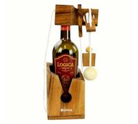 Logica Juegos Art. para Los Que No Beben Cuerdas - Rompecabezas Porta Botellas - Rompecabezas de Madera Preciosa - Colleciòn Leonardo da Vinci