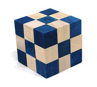 Logica Juegos Art. Serpiente Azul - Rompecabezas de Madera 3D - Rompecabezas de los Serpientes - Dificultad 4/6 Extremo - Colección Leonardo da Vinci