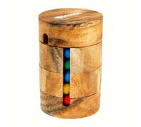 Logica Juegos Art. Tantri - Rompecabezas de Madera Preciosa - Cilindro mágico de Madera - Puzzle de rotación - Dificultad 3/6 Dificultad - Euclide Collection