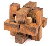 Logica Juegos Art. Trampa - Rompecabezas 3D de Madera Preciosa - para Expertos - Dificultad 5/6 Increíble - Colección Leonardo da Vinci
