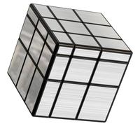 Logica Juegos - Cubo Mágico 3x3 Cubo Espejo- Rompecabezas lógico - Cubo Modificado - Speedcubing - Versión Plateado - Juegos de Inteligencia