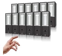 LogicaShop UBOX - Archivador de anillas, tamaño A4 con funda, archivador, Dox clasificadores de documentos oficina (dorso 8, 12 unidades, comercial, negro)