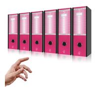 LogicaShop UBOX - Archivador de anillas, tamaño A4, tamaño con funda, clasificadores archivadores oficina, Dox Grabador (dorso 8, 6 unidade comercial, Fucsia)