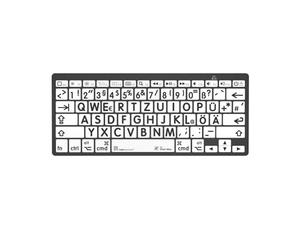 Logickeyboard XL-Print Black On White De (mac/bt) (lkB-LpbW-BtoN-De)