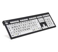 Logickeyboard xl print teclado universal usb qwertz alemán negro, bla