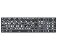 Logickeyboard XL-Print White On Black Titan Uk Pc (lkB-LpwB-TpC-Uk)