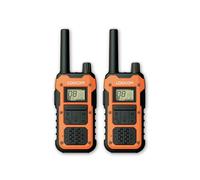 Logicom Extreme - Walkie-Talkie - PMR446 - Alcance 10 km - Autonomía 36h - IP67-16 canales - Pantalla LCD - USB-C Linterna - VOX Manos libres - Audio Jack - Batería 2000 mAh - Pack de 2 radios