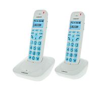 LOGICOM Teléfonos inalámbricos Comfort 250 Duo con Pantalla táctil, Color Blanco