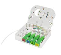 LogiLink 066531 Caja de Terminación Óptica de Apartamento (STOA) FTTH 4X SC/APC con Cable de Instalación de 20 m Beige
