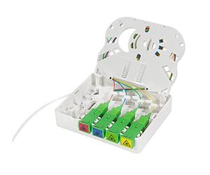 LogiLink 066548 Caja de Terminación Óptica de Apartamento (STOA) FTTH 4X SC/APC con Cable de Instalación de 30 m Beige