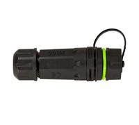 Logilink 070132 Conector de fibra óptica LC Duplex impermeable IP68 con prensacables y tapa antipolvo negro/verde