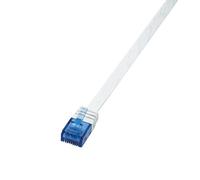 LogiLink CF2091U - Cable CAT6 U/UTP Flat Patch Slimline de 10 m, Blanco