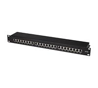 Logilink 19 Panel De Conexiones Zoll Cat.6A, 24 Puertos, Negro