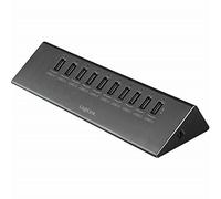 LOGILINK UA0226 - Hub USB 2.0 de aluminio, 10+1 puerto de carga rápida