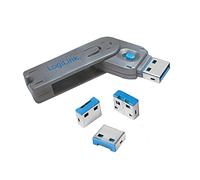LogiLink USB Port de Blocker Candado Gris 1x Schlüssel, 4X Schlösser