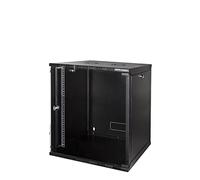 Logilink 48,30cm (19") Wandverteiler, Unmontiert, 12 He, Schwarz (ral9005), Stahlrahmen, Glast?r Mit Zylinderschloss, - 1 St?ck (w12a40b)