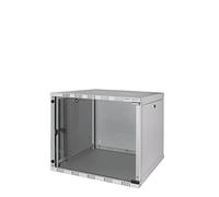 LOGILINK 48,30cm (19") Wandverteiler, unmontiert, 9 HE, lichtgrau (RAL7035), Stahlrahmen, Glastür mit Zylinderschloss, 1 Stück (W09A54G) Marca