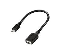 Cable USB A Hembra - Micro-USB B Macho 20cm (Negro) - LOGILINK