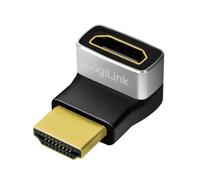 Logilink AH0007A - Adaptador HDMI Ultra High Speed (Macho/Hembra) con hasta 18 Gbit/s, ángulo de 270°, resolución Ultra HD 8K/60 Hz (7680 × 4320)