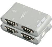 ADAPTADOR USB A 4 x SERIE RS232 LOGILINK AU0032