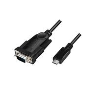 Logilink AU0051A - Cable adaptador USB 2.0 (tipo C) a serie (RS232) para Windows (hasta Win11 incluido), longitud 1,2 m