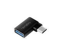 Logilink AU0055 - Adaptador USB 3.2 Gen 1 USB-C a USB-A en ángulo de 90°, Color Negro
