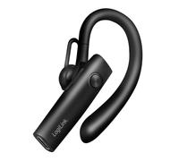 LogiLink Auriculares inalámbricos Mono con Clip para la Oreja, BT versión 5.4, Carga a través de USB-C, Aproximadamente 100 Horas, micrófono Desmontable
