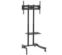 LogiLink BP0026 - Soporte de TV Profesional con Ruedas con Ajuste de Altura para 37-70 Pulgadas (LCD, LED, OLED, etc.), Color Negro